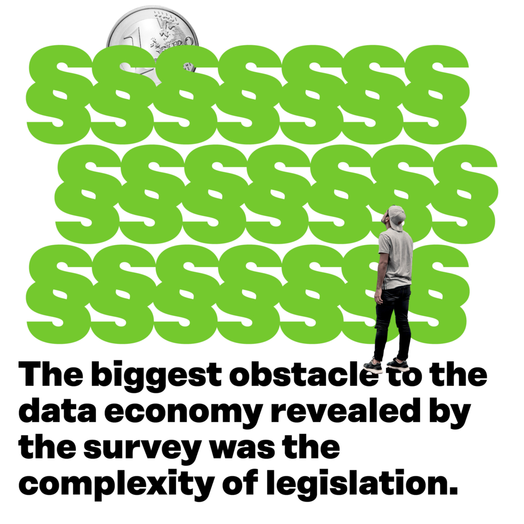The biggest obstacle to the data economy revealed by the survey was the complexity of legislation. 