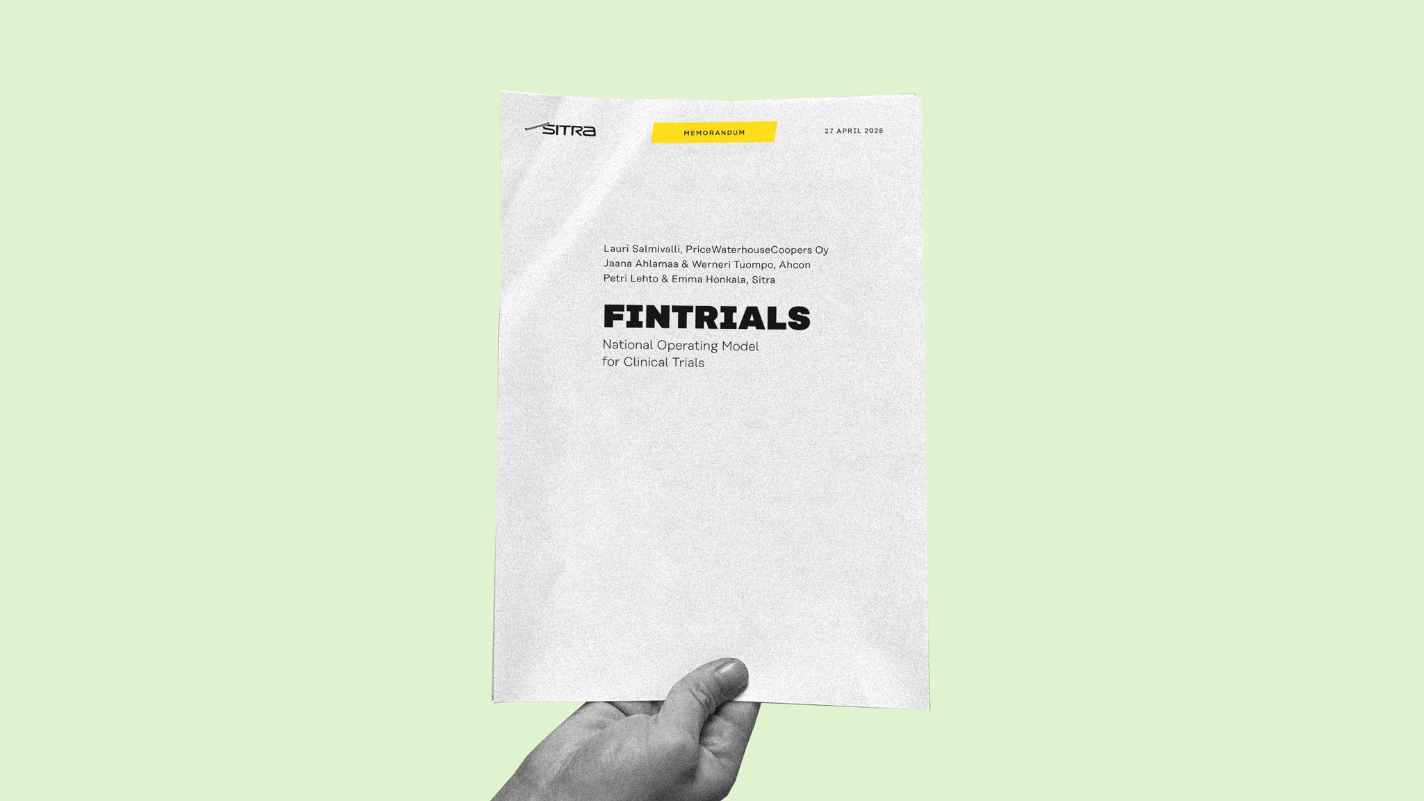 Fintrials - national operating moder for clinical trials