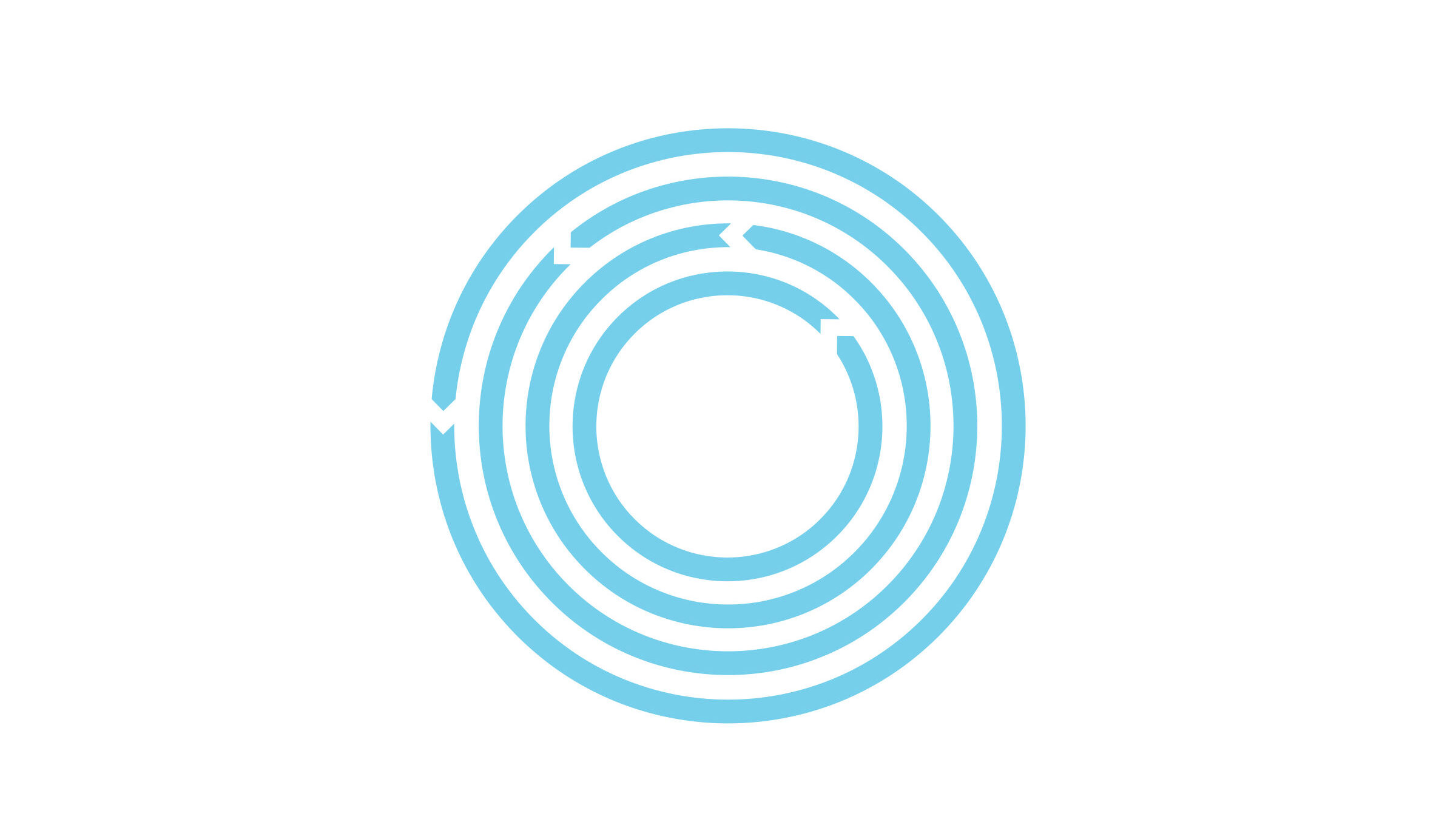 A light blue circular maze with four gaps in the lines, centered on a white background. The maze, reminiscent of an application form’s structure, consists of several concentric rings, each with a break at different points.