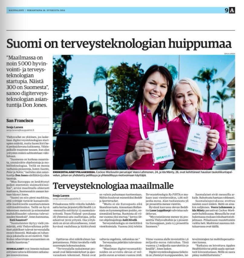 Kauppalehti seurasi Health 2.0-matkaa paikan päällä.