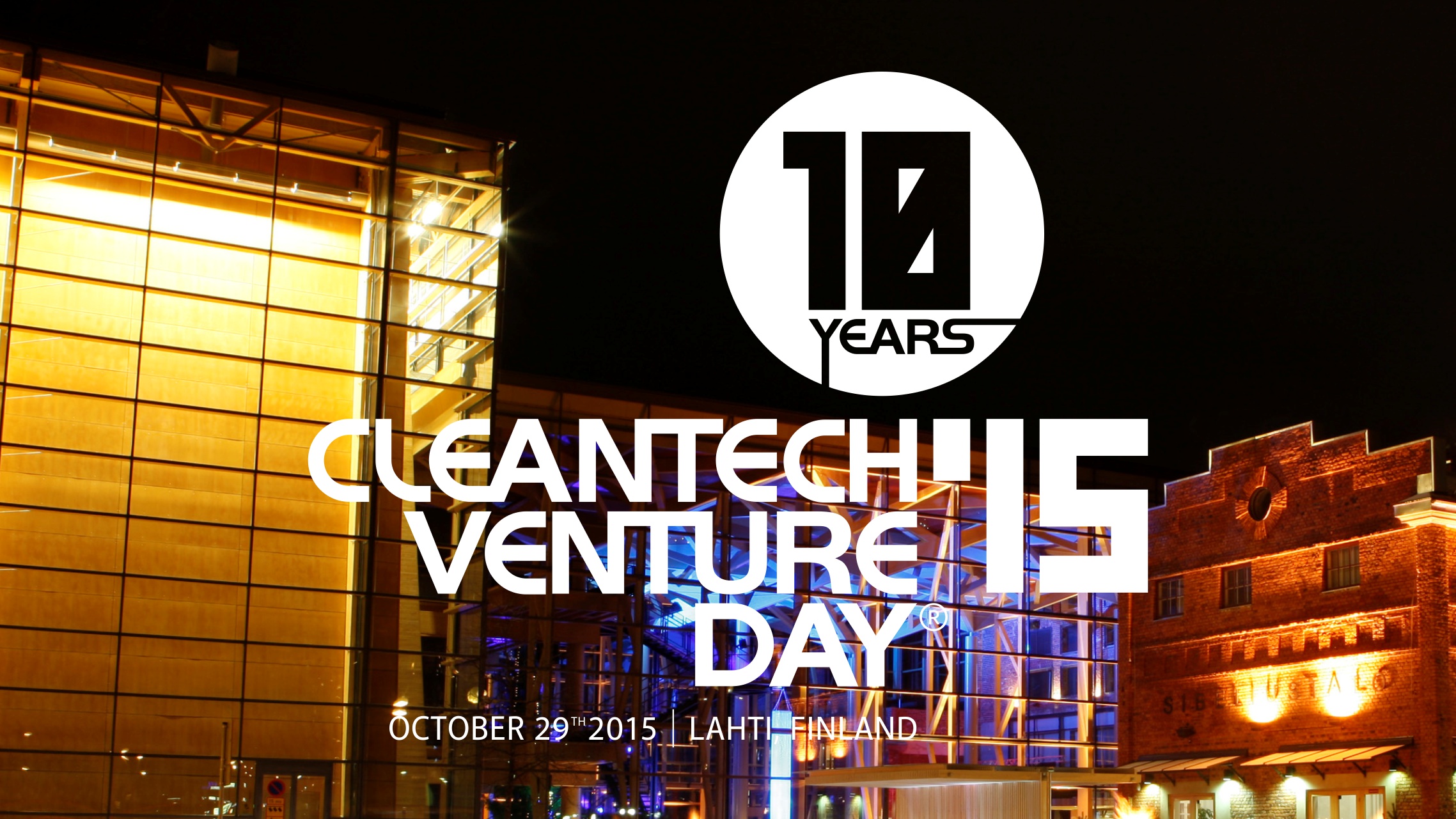 Cleantech Venture Day 2015 järjestetään 29. lokakuuta Lahden Sibelius-talossa